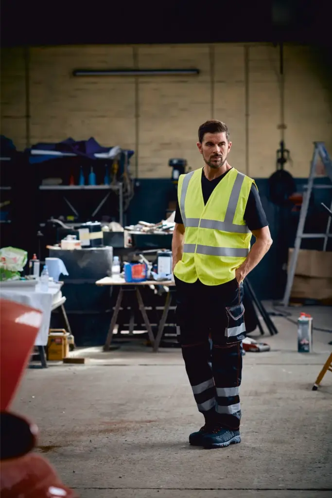 YHVW100ASFR-5_2019 - Hidalgo-werbeartikel Hi-Vis, Anti-Statisch en vlamvertragend hesje — productfoto 3