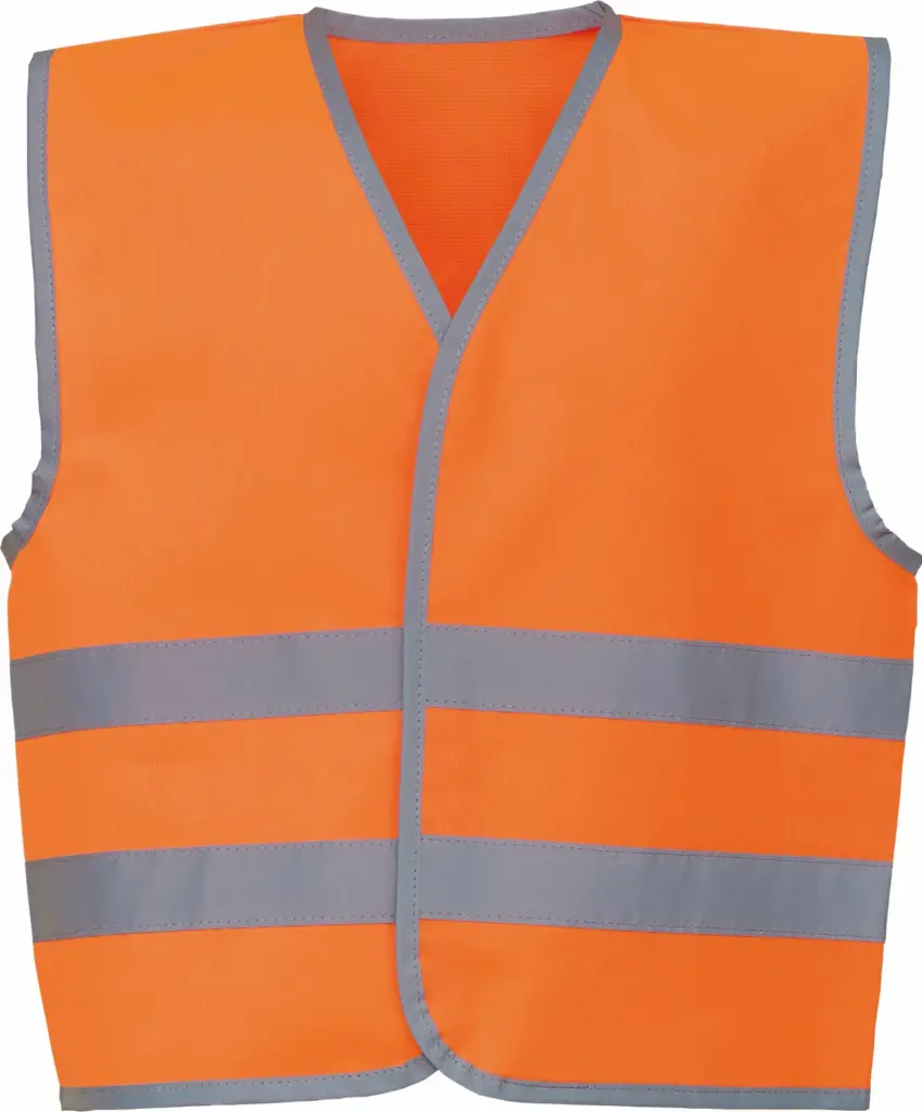 PS_YHVW102CH_HIVISORANGE - Hidalgo-werbeartikel Veiligheidshesje met reflecterende zoom en strepen, hi vis orange — productfoto 4