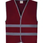 PS_YHVW102CH_MAROON - Hidalgo-werbeartikel Veiligheidshesje met reflecterende zoom en strepen, maroon — productfoto 7