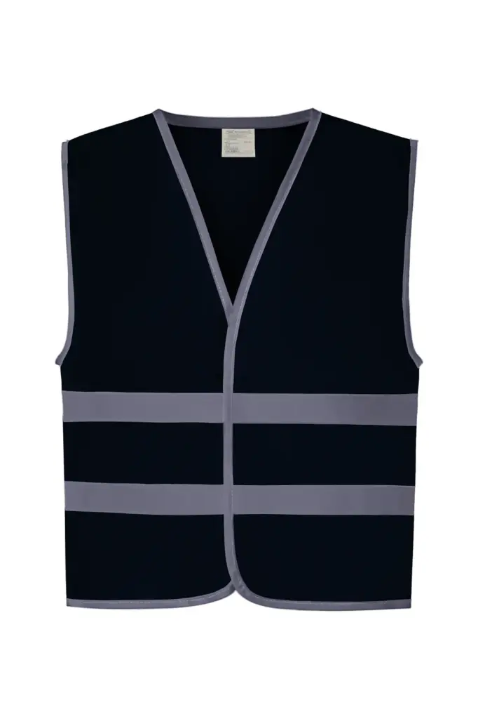 PS_YHVW102CH_NAVY - Hidalgo-werbeartikel Veiligheidshesje met reflecterende zoom en strepen, navy — productfoto 8