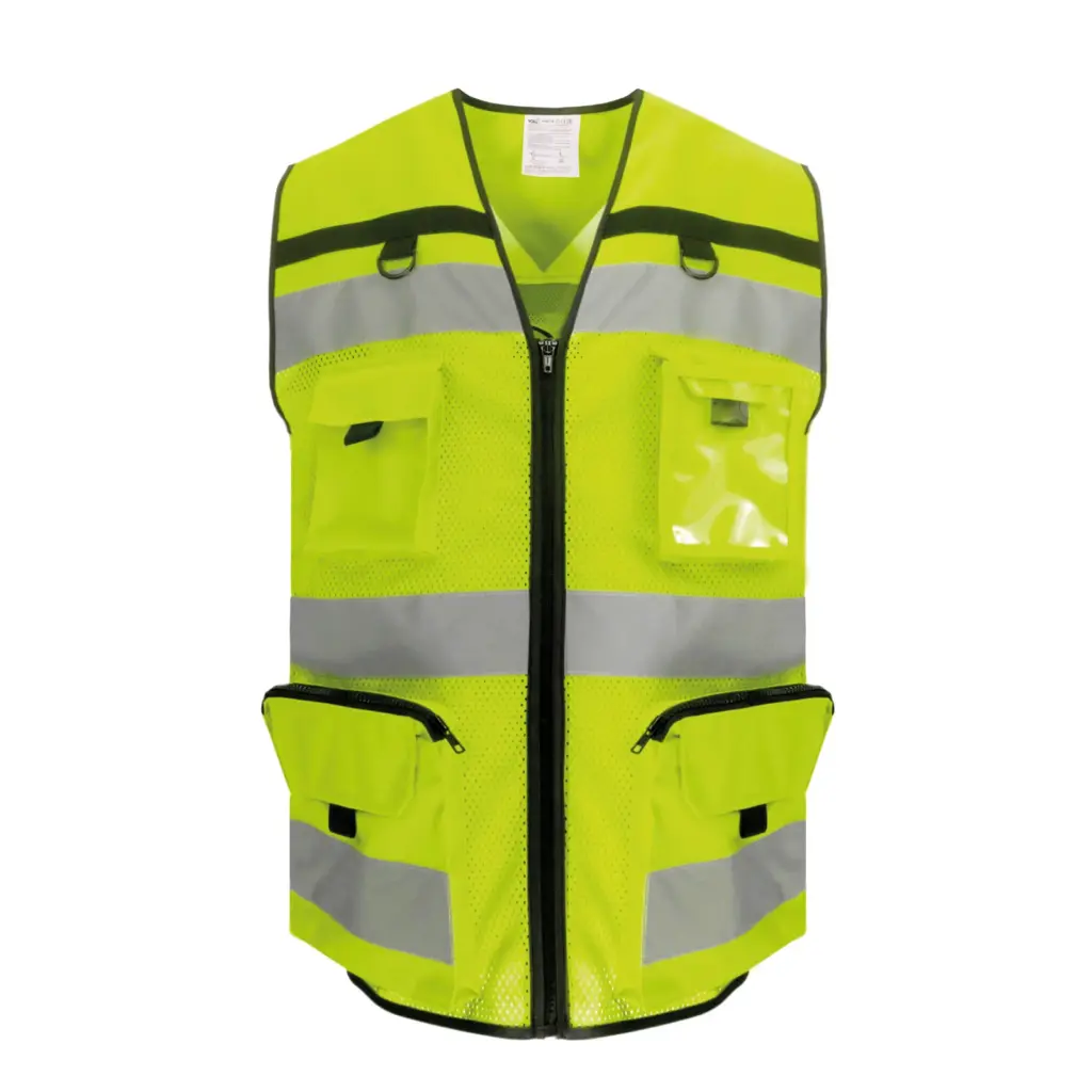 PS_YHVW108_HIVISYELLOWMESH - Hidalgo-werbeartikel Ripstop veiligheidshesje, hi vis yellow mesh — productfoto 8