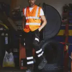 Hoge zichtbaarheid hesje van gerecycled gaas — productfoto 2