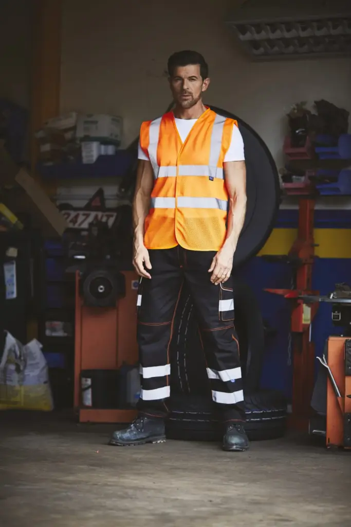 Hoge zichtbaarheid hesje van gerecycled gaas — productfoto 3