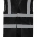 Hoge zichtbaarheid hesje van gerecycled gaas, black — productfoto 5