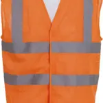 Hoge zichtbaarheid hesje van gerecycled gaas, hi vis orange — productfoto 7