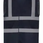 Hoge zichtbaarheid hesje van gerecycled gaas, navy — productfoto 10