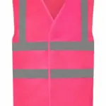 Hoge zichtbaarheid hesje van gerecycled gaas, pink — productfoto 11