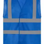 Hoge zichtbaarheid hesje van gerecycled gaas, royal blue — productfoto 13