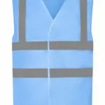 Hoge zichtbaarheid hesje van gerecycled gaas, sky blue — productfoto 14