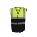 Tweekleurig veiligheidshesje, hi vis yellow / black — productfoto 4