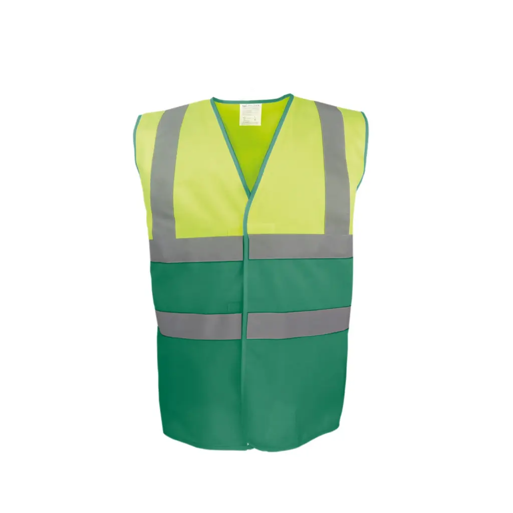 PS_YHVW122_HIVISYELLOW-PARAMEDICGREEN - Hidalgo-werbeartikel Tweekleurig veiligheidshesje, hi vis yellow / paramedic green — productfoto 7