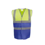 PS_YHVW122_HIVISYELLOW-ROYALBLUE - Hidalgo-werbeartikel Tweekleurig veiligheidshesje, hi vis yellow / royal blue — productfoto 9