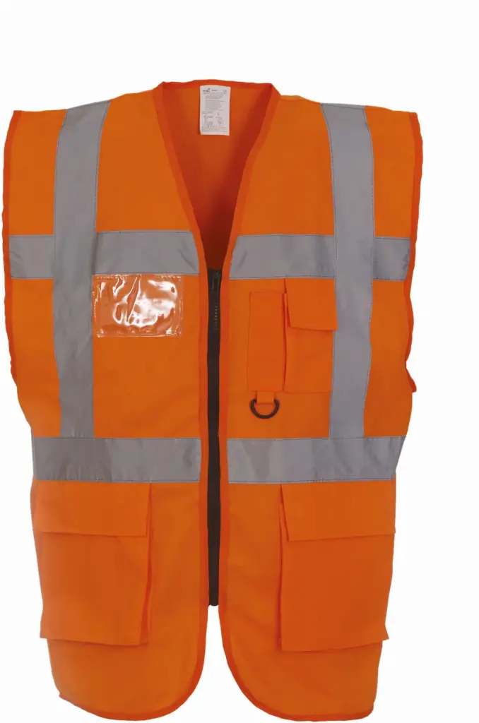 Multifunctioneel veiligheidshesje, hi vis orange — productfoto 6