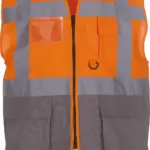 Multifunctioneel veiligheidshesje, hi vis orange / grey — productfoto 8