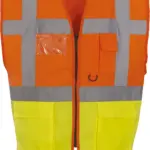 Multifunctioneel veiligheidshesje, hi vis orange / hi vis yellow — productfoto 9