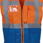 Multifunctioneel veiligheidshesje, hi vis orange / royal blue — productfoto 11