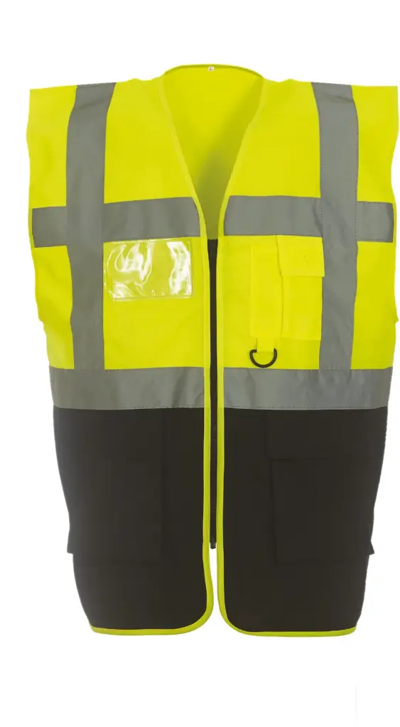 Multifunctioneel veiligheidshesje, hi vis yellow / black — productfoto 13