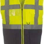 Multifunctioneel veiligheidshesje, hi vis yellow / navy — productfoto 15