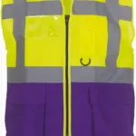 Multifunctioneel veiligheidshesje, hi vis yellow / purple — productfoto 16