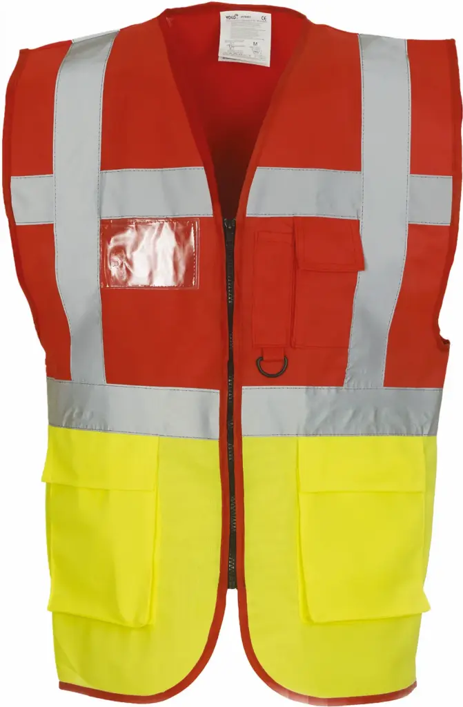Multifunctioneel veiligheidshesje, red / hi vis yellow — productfoto 26