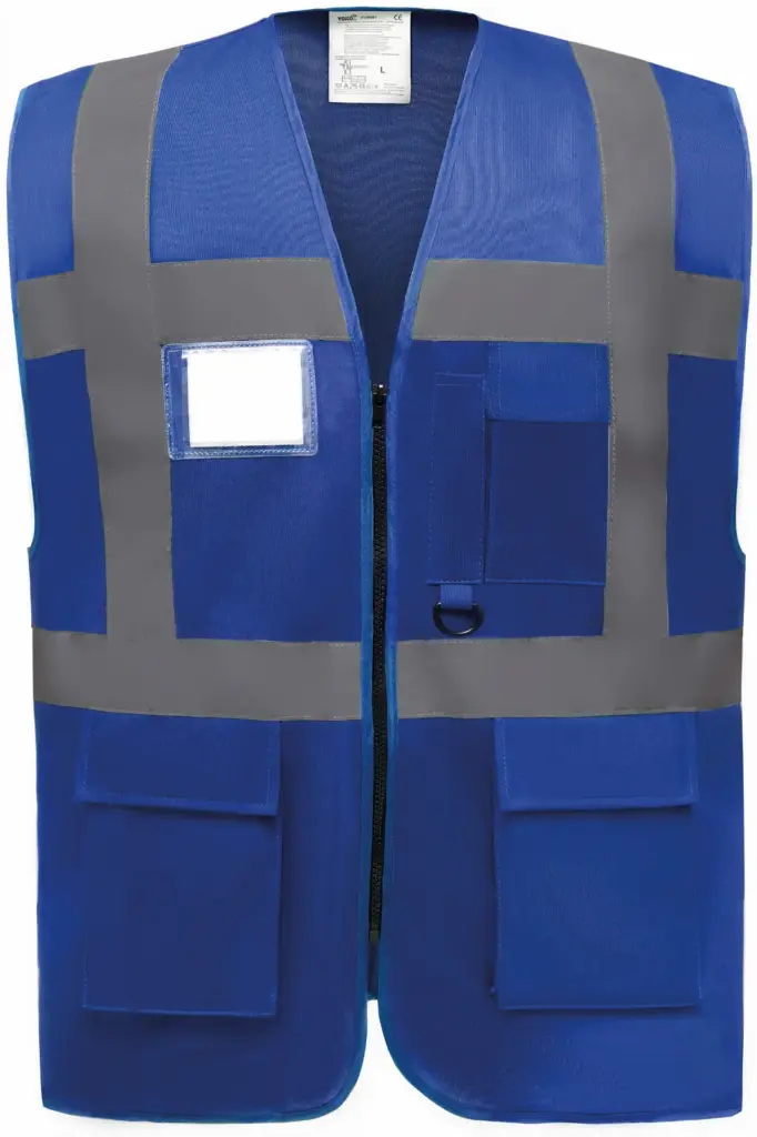 Multifunctioneel veiligheidshesje, royal blue — productfoto 27