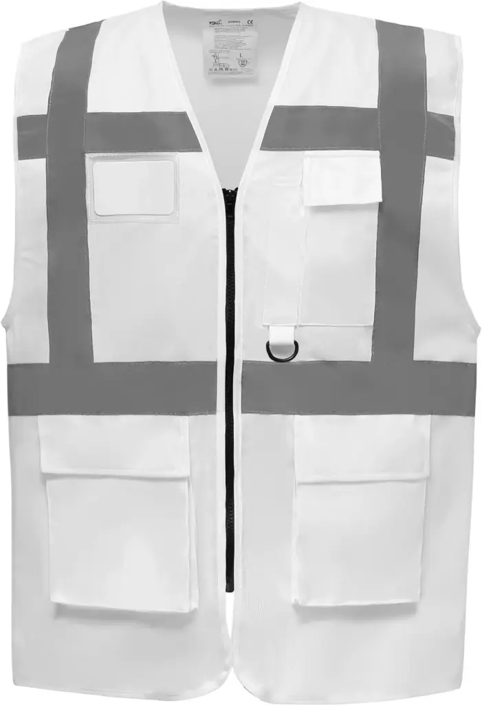 Multifunctioneel veiligheidshesje, white — productfoto 30