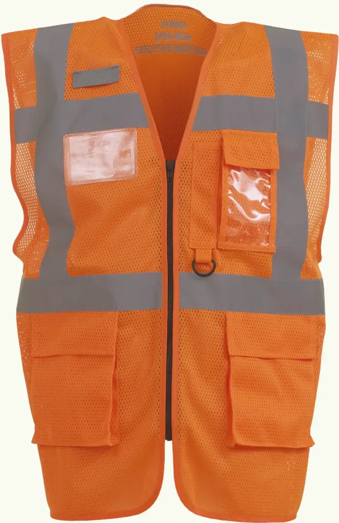 Top Cool -hoge zichtbaarheid hesje, hi vis orange — productfoto 5