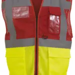 Top Cool -hoge zichtbaarheid hesje, red / hi vis yellow — productfoto 11