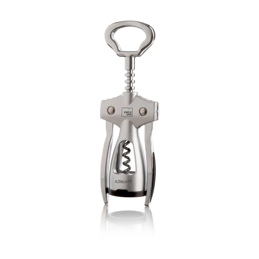 Vacu Vin Winged Corkscrew kurkentrekker, zilver
