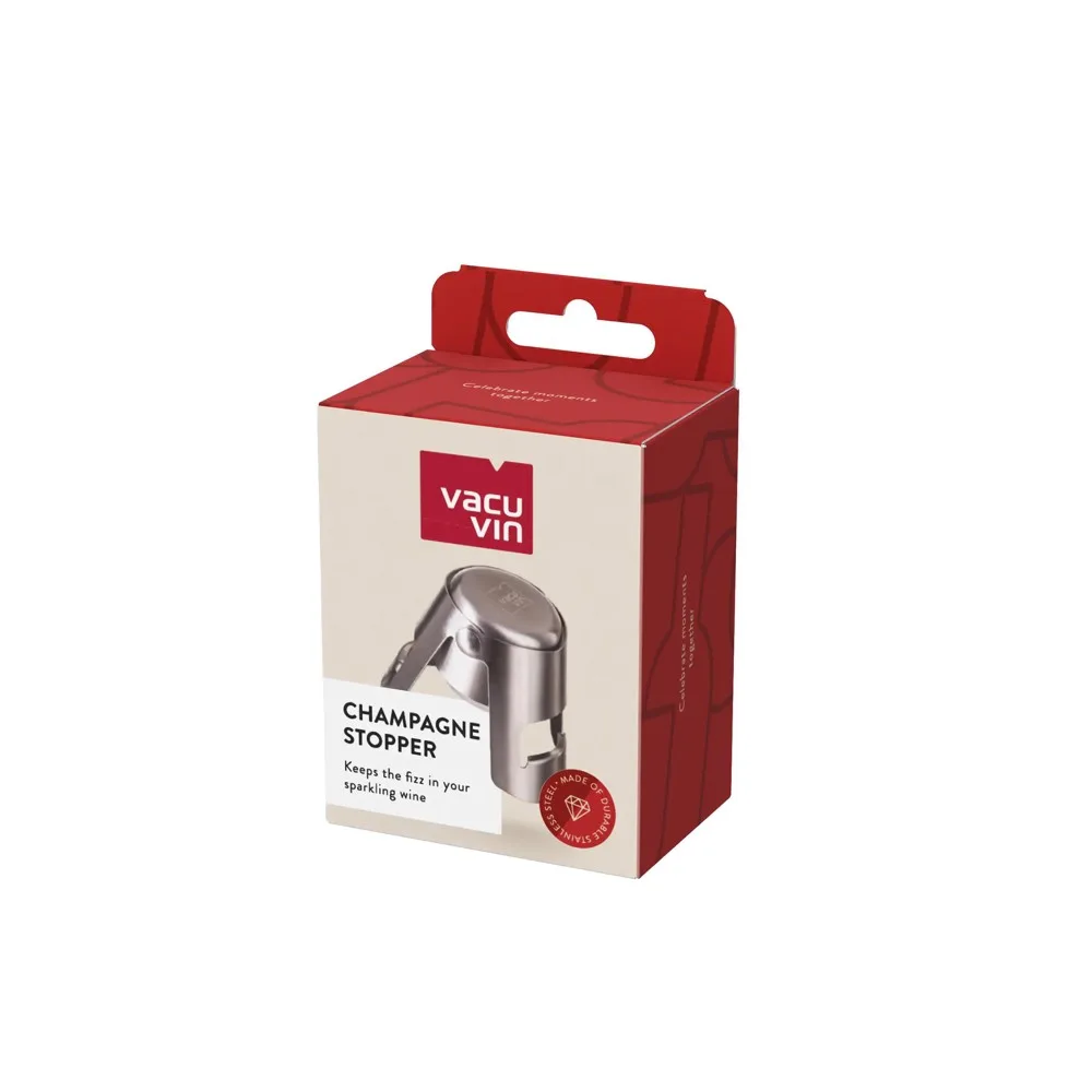 Vacu Vin Champagne Stopper Stainless Steel afsluitdop productfoto 3 - Hidalgo-werbeartikel Vacu Vin Champagne Stopper Stainless Steel afsluitdop — productfoto 3
