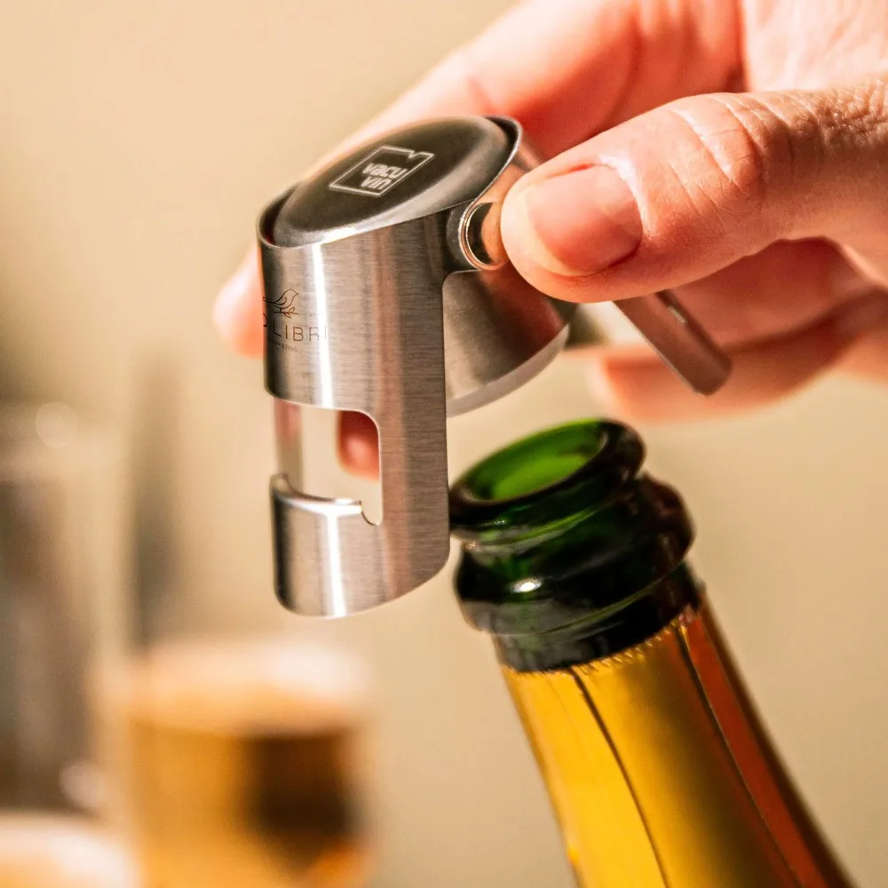 Vacu Vin Champagne Stopper Stainless Steel afsluitdop productfoto 5 - Hidalgo-werbeartikel Vacu Vin Champagne Stopper Stainless Steel afsluitdop — productfoto 5