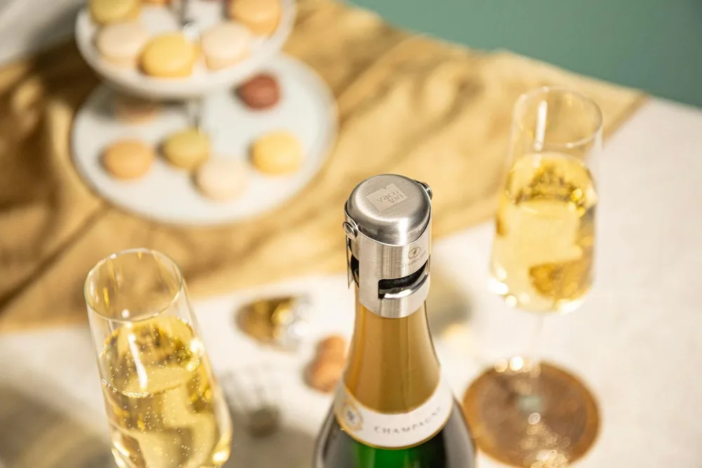 Vacu Vin Champagne Stopper Stainless Steel afsluitdop productfoto 7 - Hidalgo-werbeartikel Vacu Vin Champagne Stopper Stainless Steel afsluitdop — productfoto 7