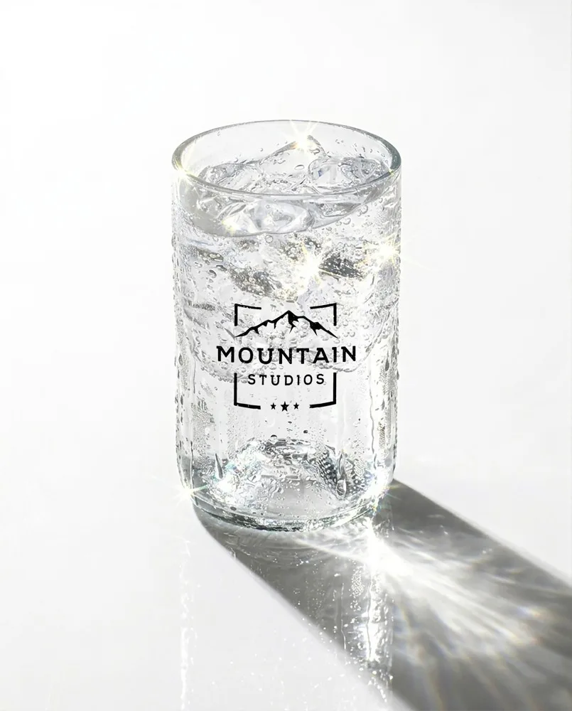 Printed Rebottled Tumbler 2-pack Set Upcycled Glass 400ml — product photo 9
