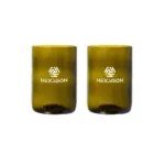 Printed Rebottled Tumbler 2-pack Set Upcycled Glass 400ml