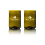 Printed Rebottled Tumbler 2-pack Set Upcycled Glass 400ml