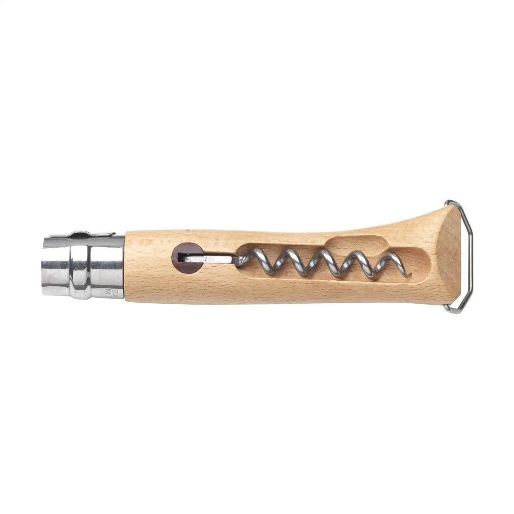 Opinel No 10 Taschenmesser Bedrucken Korkenzieher Edelstahl — Produktfoto 6