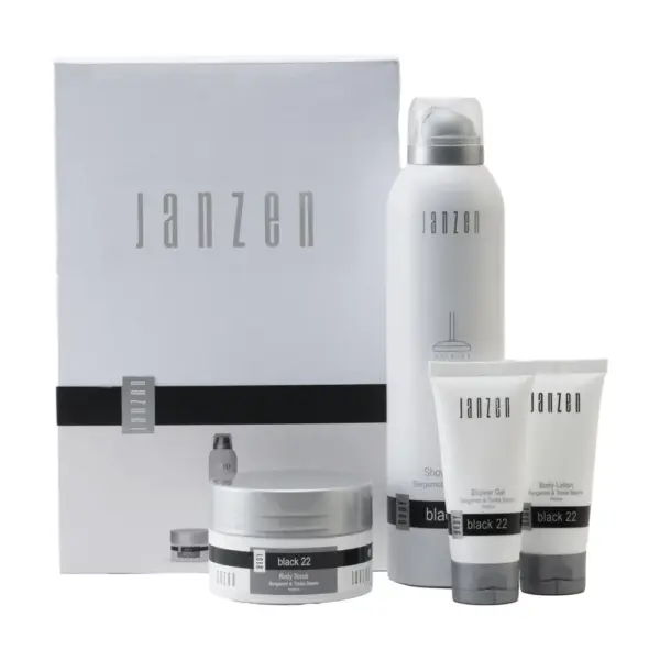 JANZEN Gift Set S Body Black 22 Branded Skincare 4-Piece