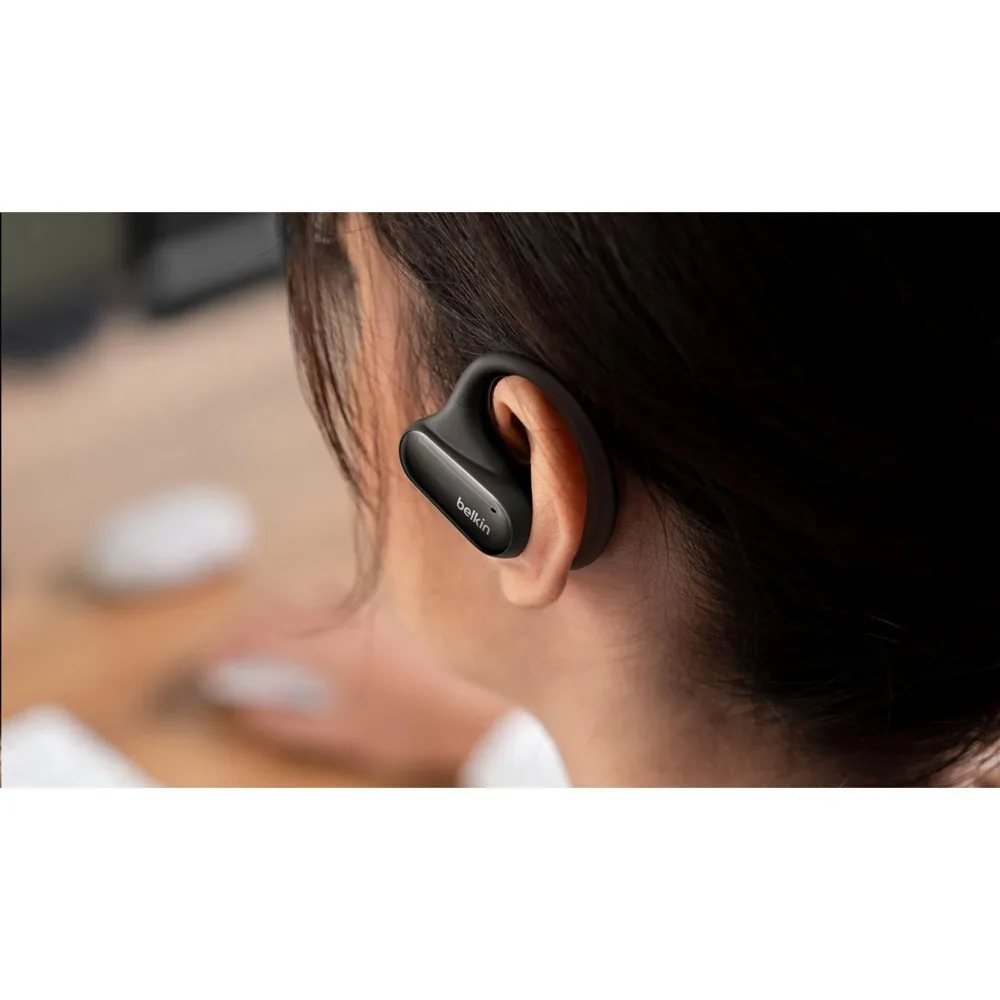 Open-Ear Kopfhörer Belkin bedrucken IPX5 Schwarz Uni — Produktfoto 2