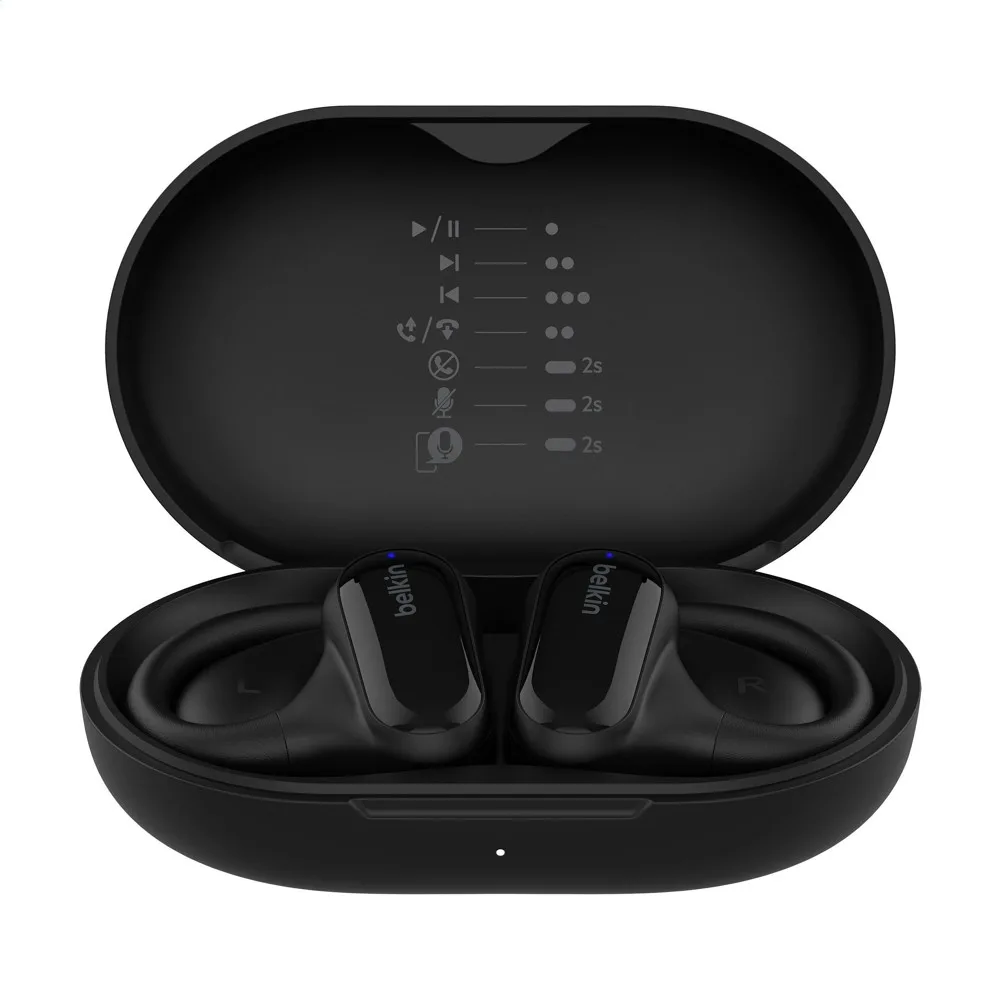 Open-Ear Kopfhörer Belkin bedrucken IPX5 Schwarz Uni — Produktfoto 6
