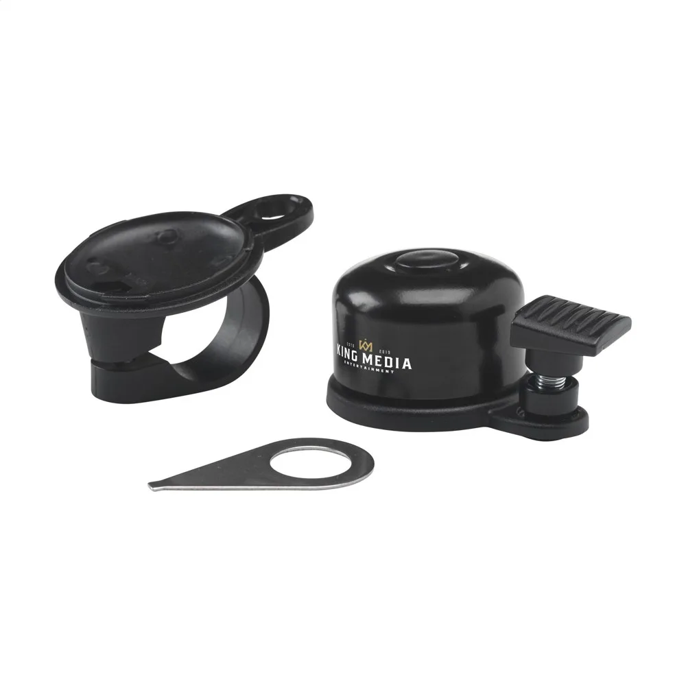 Airbell Fahrradklingel Bedrucken Airtag Halter Schwarz 22mm — Produktfoto 4