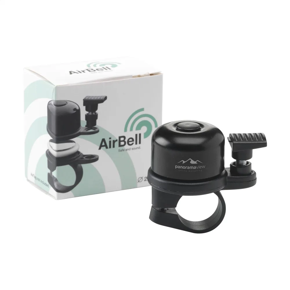 Airbell Fahrradklingel Bedrucken Airtag Halter Schwarz 22mm — Produktfoto 5