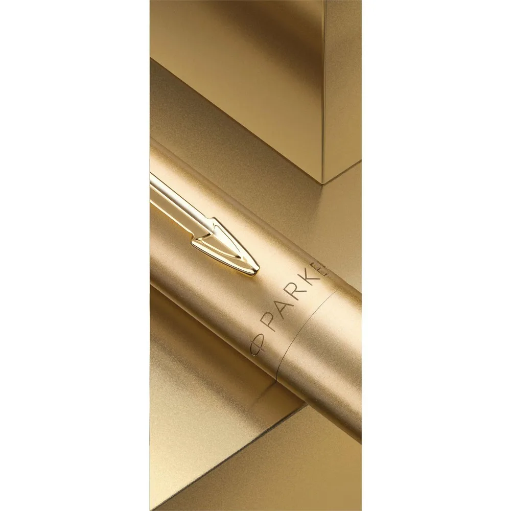 Parker Jotter XL Kugelschreiber Bedrucken Matt Gold Blau — Produktfoto 12