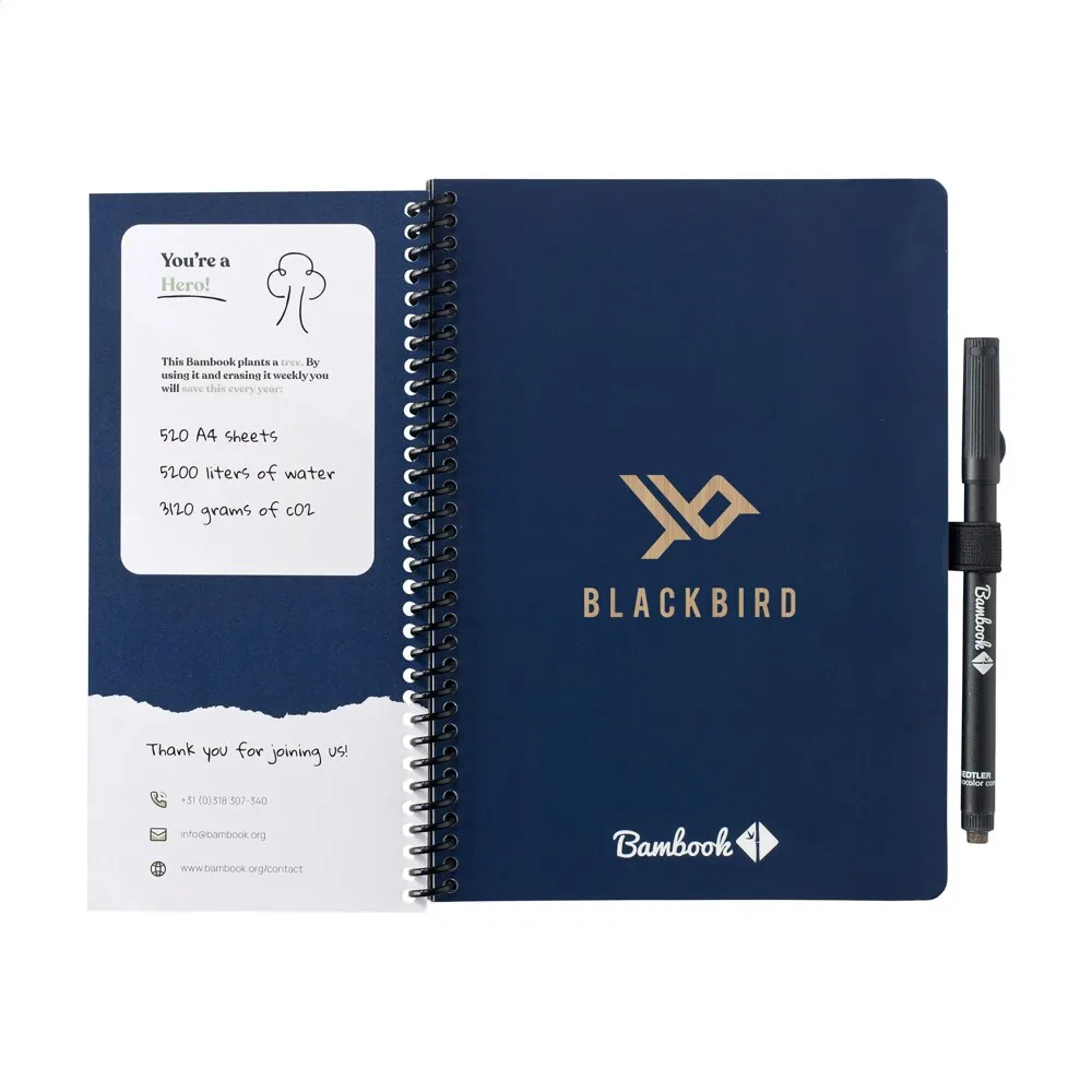 Wiederbeschreibbares Notizbuch Bambook Bedrucken FSC A5 — Produktfoto 10