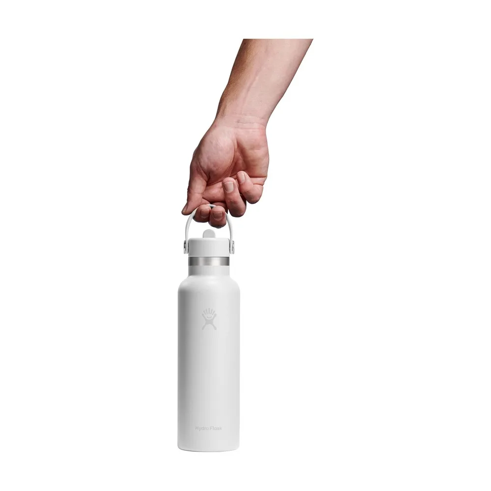 Hydro Flask Standard Mouth with Flex Straw Cap 621 ml waterfles productfoto 7 - Bidons & Shakers Hydro Flask Standard Mouth with Flex Straw Cap 621 ml waterfles — productfoto 7