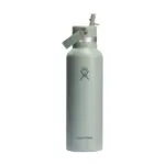 Hydro Flask Standard Mouth with Flex Straw Cap 621 ml waterfles, groen/grijs (± pms 16-0110 tcx desert sage)