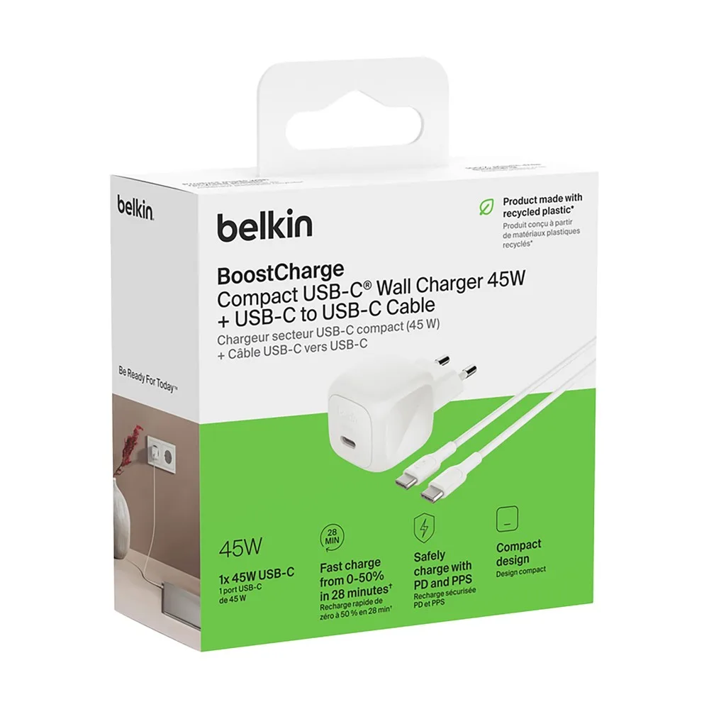 USB-C Fast Charger Belkin 45W Custom PD PPS Recycled Cable — product photo 7