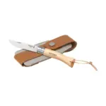 Opinel Inox No 07 zakmes in een riemetui