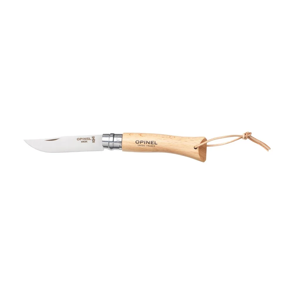 Opinel Inox No 07 zakmes in een riemetui — productfoto 3