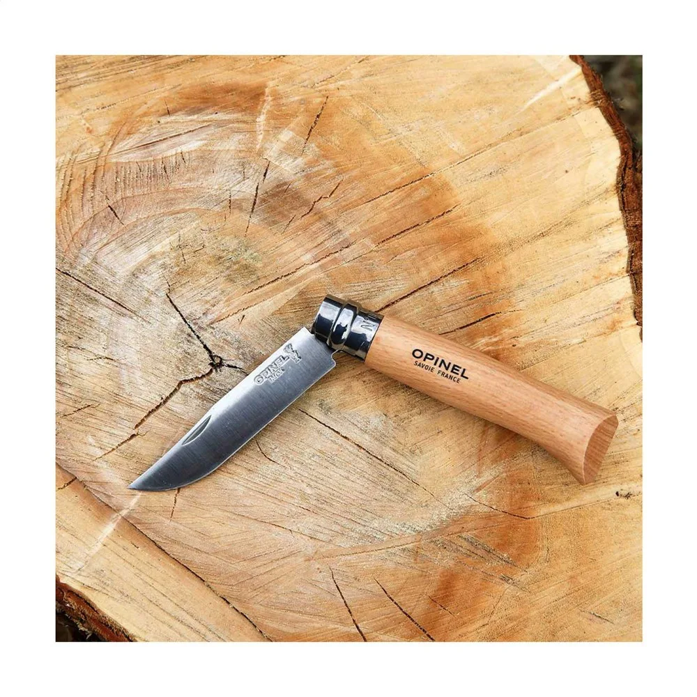 Custom Opinel No 08 Beech Wood Virobloc Pocket Knife 19cm — product photo 4