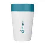 CircularCo Recycled Coffee Cup 227 ml koffiebeker witgroen ± pms 7718u - Bidons & Shakers Circular&Co Recycled Coffee Cup 227 ml koffiebeker, wit/groen (± pms 7718u)